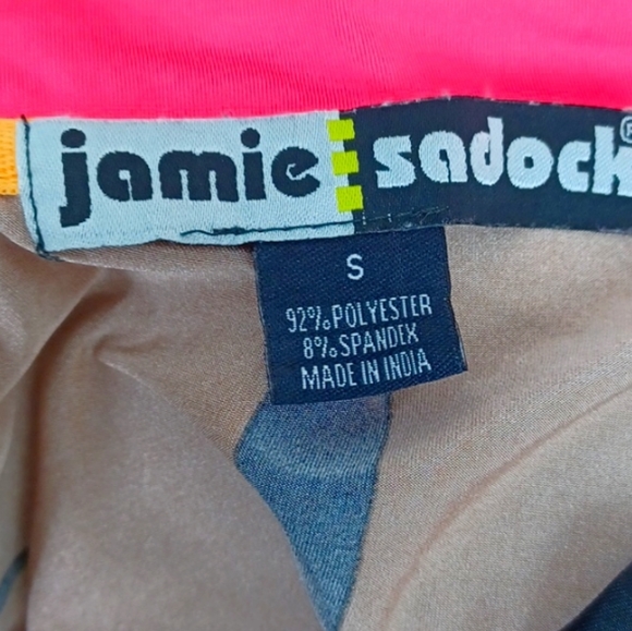 JAMIE SADOCK OUTRAGEOUSLY STUNNING SPORTY ANIMAL PRINT ACTIVE WEAR BIKING TOP - Picture 11 of 12